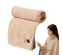 Coperta riscaldata da donna e sicura | Lavabile per casa, ufficio, viaggi, campeggio, divano, auto, aereo, parco, divano, lounge, lettura, guardare la TV, soggiorno