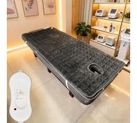 Coperta riscaldata per massaggi, coprimaterasso per lettino da massaggio elettrico, coprimaterasso per lettino da spa con foro per respirare (letto non incluso)