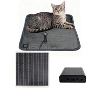 Coperta Riscaldata Solare Portatile 10W con Supporto Antiscivolo per Uso Esterno