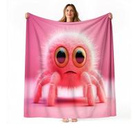 Coperta Rosa 70 x 100 cm, Morbida Coperte In Pile di Flanella Stampata Simpatici Colorati Animali Ragni, Traspirante Coperta in Peluche Condizionata Camera Aria Ufficio Soggiorno