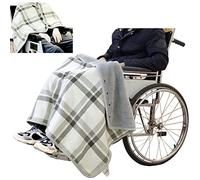 Coperta sciarpa for adulti fodera in flanella poncho for sedia a rotelle coperta for ginocchio coperta for gambe coperta calda portatile poncho for mantello for utenti su sedia a rotelle