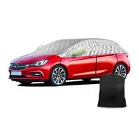 Coperta semi garage compatibile con Opel Astra Hatchback 2009 - 2023, protezione dalla neve, mezza copertura auto a 6 strati, impermeabile, con cinghia antivento, strisce riflettenti
