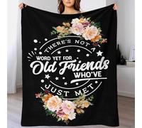 Coperta soffice per bambini "Old Friends", facile da pulire, per mamma e papà, adatta a tutte le stagioni, per anniversario, matrimonio, San Valentino, 100x130 cm.