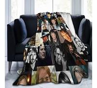 Coperta stampata con Alan Actor Rickman, leggera e super morbida, in micropile per divano, letto, soggiorno, poltrona, 125 x 100 cm