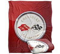 Coperta super morbida al tatto con logo Chevrolet Corvette Emblem Fleck, con licenza ufficiale, 152 x 127 cm