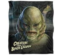 Coperta super morbida al tatto Universal Monsters Black Lagoon Head, 152 x 127 cm