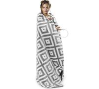 Navaris Coperta Termica - Termocoperta Elettrica 3 Livelli di Riscaldamento - Scaldaletto Spegnimento Automatico 180 x 130 cm - Grigio/Bianco