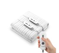 Coperta Termica Elettrica Coprimaterasso Lavabile con RIscaldamento Rapido e 4 Temperature