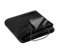 Navaris Coperta Termica Matrimoniale 180x130cm - Termocoperta Elettrica 9 Livelli Riscaldamento - Scaldaletto Spegnimento Automatico - Grigio/Nero
