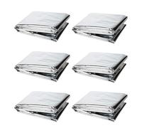 Coperta termica per piante, PE 210 x 160 cm, 60 g, 6 pezzi, pellicola coprente termica per esterni, escursionismo, sopravvivenza, giardino, serra, tenda da coltivazione, protezione invernale delle