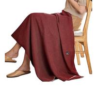 Coperta termica portatile - 3 livelli di calore alimentato tramite USB | Scialle elettrico portatile leggero e lavabile | per viaggi in ufficio a casa e campeggio, 150 x 80 cm, colore bordeaux o verde