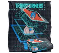 Coperta Transformers, 152 x 127 cm, modello Schematic Break Optimus Prime, morbidissima al tatto