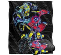 Coperta Transformers, 152 x 127 cm, modello Sketchy Optimus and Bumblebee, morbidissima al tatto