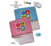 Coperta trapunta culla pile carrozzina imbottita cm. 70 x 80 DISNEY