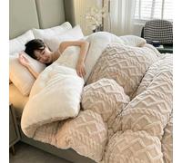 Coperta trapuntata super spessa e calda, in poliestere, morbida e accogliente, per letto, piumone ponderato, caldo, perfetto per le notti fredde