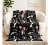 Coperta Twilight The Saga, super morbida e accogliente, in peluche, 152,4 x 116,8 cm, Team Jacob Team Edward (prodotto con licenza ufficiale) di Franco Collectibles