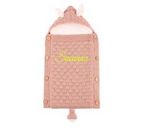 Coperte Avvolgenti For Fasciatoio Invernale Personalizzate For Neonato Coperte Lavorate A Maglia For Neonato Fasciatoio For Neonato Passeggino Caldo Busta For Culla Coperte For Neonato(Pink)