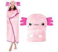 Coperte con cappuccio,Felpe con cappuccio da donna,Coperta felpa - Coperta indossabile con, coperta calda con, felpa, coperta accogliente per uomini adulti, Rosa, Consulte la descripción