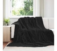 Coperte da Pile 6 pz Nero 240 x 220 cm 8.63 kg Panno