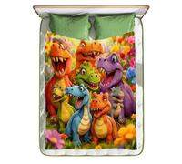 Coperte dinosauri, lenzuola leggere e traspiranti | Coperta morbida a forma di dinosauro, per bambini e bambine, estate e inverno, per casa, interni, camera da letto, Natale
