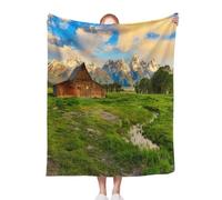 Coperte morbide e calde Sunrise per divano Sunrise On Mormon Row Grand Teton National Park Coperta accogliente per divano, letto, ufficio e viaggio Comfort per tutte le stagioni 30x40 pollici