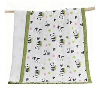 Coperte per bambini coperta in mussola per neonato, Panda Telo bagno,Coperta in cotone,110×110cm Panno di Copertura mussole,Unisex Cotone Morbido mussole Neonato Copert