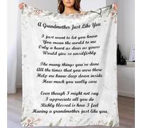 Coperte per letto "Nonna proprio come te", super morbide e calde, singole, regalo personalizzato, 80x90 pollici (200x230 cm)