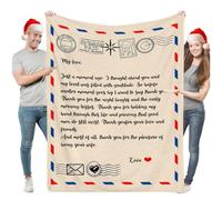 Coperte personalizzate con lettere scritte a mano, regalo d'amore personalizzato per famiglia, amica, fidanzata, fidanzato, marito, moglie, coperta in flanella per posta aerea