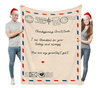 Coperte personalizzate con lettere scritte a mano, regalo d'amore personalizzato per marito, moglie, coperta in flanella per posta aerea