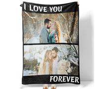 Coperte personalizzate il tuo quadro con Testo Coperta personalizzata con foto plaid personalizzato di blanket per amica,Donna,Regali Personalizzati per coppia,anniversario matrimonio compleanno
