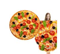 Coperte piccole | Coperte piccole e rotonde divertenti a doppia faccia, coperte per alimenti per pizza, regalo per donne, uomini, ragazzi, ragazze e ragazzi, coperte calde in flanella per letto