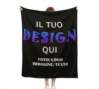 Coperte Plaid Personalizzata Per Uomo E Donna Coperta Personalizzate Il Tuo Con Testo, Logo O Foto Crea La Blanket Divano Famiglia, Bambini, Animali E Amici 60x50
