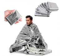 Coperte termiche in Mylar per kit di pronto soccorso, attrezzature compatte impermeabili per emergenze naturali, che mantengono il calore corporeo e ti tengono al caldo, dimensioni 130 x 210 cm Copert