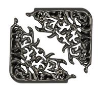 Copertina angolare per album di ritagli - 2 pezzi di finiture decorative con bordo cavo, copertine per bordi di libri antichi, protezione di sicurezza vintage | Fibbia decorativa fissa per angoli di l