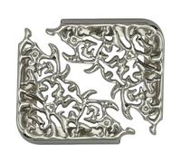 Copertina angolare per album di ritagli - 2 pezzi di finiture decorative con bordo cavo, copertine per bordi di libri antichi, protezione di sicurezza vintage | Fibbia decorativa fissa per angoli di l