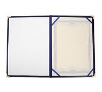 Copertina Certificato A4 Singola in Cuoio Blu, Protezione Documenti