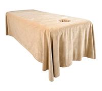 Copertina da letto massaggio con foro per il viso, fogli da tavolo da tavolo da massaggio da 114x71 pollici, copertina lavabile a misura di pelle morbida per 75x31, 55 letto, kaki con foro del