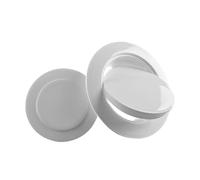 Copertina decorativa del buco del condizionatore d'aria, tappo di sfiato da parete staccabile in plastica per protezione della conduttura, tappo di bloccaggio a scatto rotondo, bianco bianco 110mm