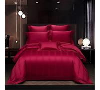 Copertina del Piumino in Egiziano Set Regale Puro di Cotone Morbidi Fodera per Letti da Letto (Colore: Dimensione: Pezzi King Size (Una Taglia Queen 4 PCS)