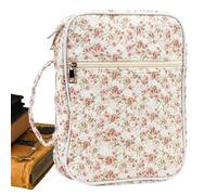 Copertina Della Bibbia Con Manico E Tasca - Borsa Organizer Per Studio Delle Scritture Da Donna Protezione Per Libri In Cotone Con Segnalibro E Penne | Custodia Da Viaggio Antipolvere Per La Chiesa Pe