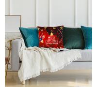 Copertina di cuscini da tiro di natale da 2 pezzi Coperchio cuscino decorativo