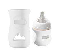 Copertina di latte per la bottiglia di silicone simile al cibo, copertura isolante per i più piccoli | Protezione da bottiglia per bambini in vetro e acciaio inossidabile, manico scivoloso, fermata se