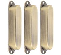 Copertina di pickup per chitarra in ottone da 3 pezzi | Single bobina senza foro design | Sostituzione per chitarra/basso elettrico | Long - duraturo e facile da installare (Bronze)