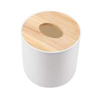 Copertina di pino rimovibile PP PP Tissue Shote Porta di stoccaggio Organizzatore moderno Design semplice Dolvere impermeabile per la polvere per la camera da letto per soggio (Stile rotondo di