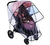 Copertina di pioggia passeggino Porta ansipali di pioggia anti-guanto Eva Copertura a pioggia per pram traspirante con nastro di fissaggio trasparente Copertina di pioggia di apertura a forma di U tr