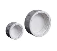 Copertina di raccolta del tubo filo femmina Materiale PVC Coperchio di blanking impermeabile per la protezione dell'estremità dell'impianto idraulico di scarico del lavandino bianco 50mm