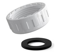 Copertina di raccolta del tubo filo femmina Materiale PVC Coperchio di blanking impermeabile per la protezione dell'estremità dell'impianto idraulico di scarico del lavandino bianco 50mm
