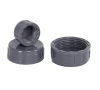 Copertina di raccolta del tubo filo femmina Materiale PVC Coperchio di blanking impermeabile per la protezione dell'estremità dell'impianto idraulico di scarico del lavandino grigio. 50mm