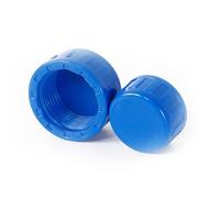 Copertina di raccolta del tubo filo femmina Materiale PVC Coperchio di blanking impermeabile per la protezione dell'estremità dell'impianto idraulico di scarico del lavandino blu 50mm