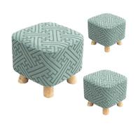 Copertina di stoccaggio di stoccaggio di stoccaggio di stoccaggio Primer spesso Coperchio sgabello con abbraffabile con poggiapiedi con fascia elastica rotonda rettang Light gray Round stool cover2pc
